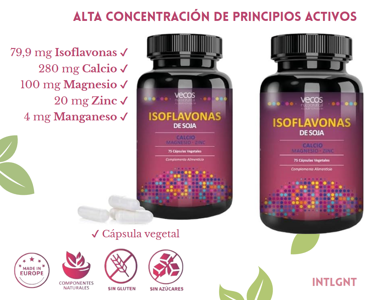 Isoflavonas De Soja Con Calcio, Magnesio Y Zinc