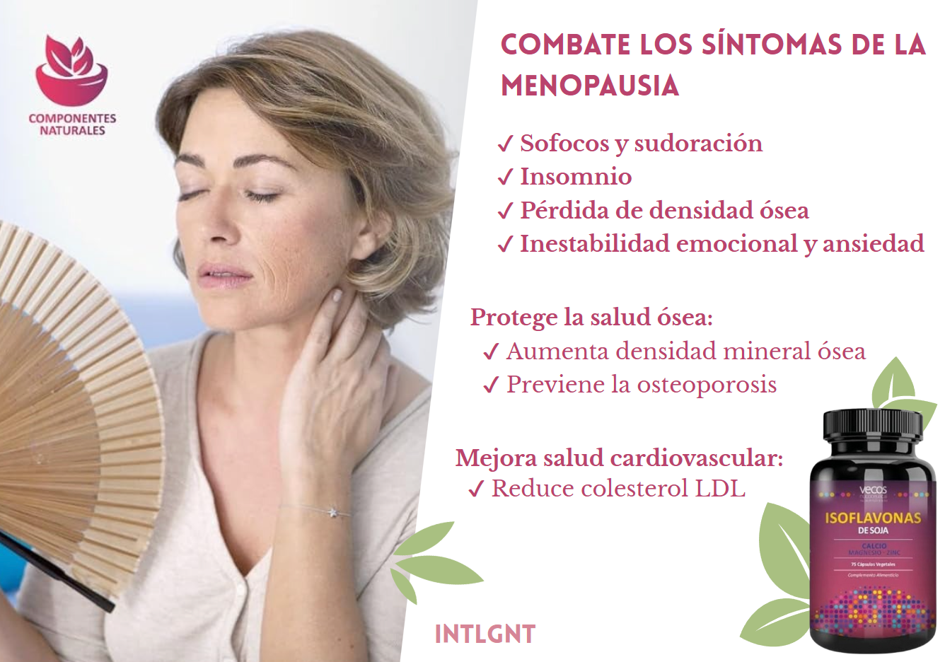 Isoflavonas De Soja Con Calcio, Magnesio Y Zinc